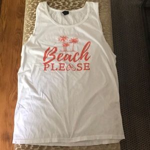 Beach please cotton tank